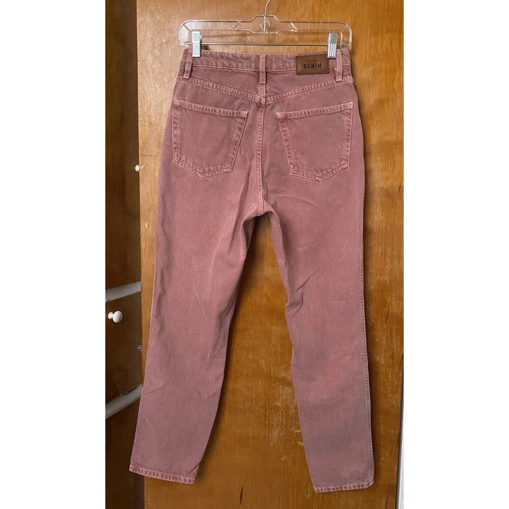 SEZANE BRUT SEXY Straight Leg Jeans Rose Stonewashed Vintage PINK Denim Sz 28 - Picture 3 of 8